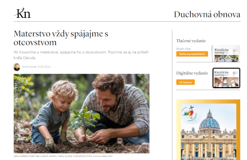 Materstvo vždy spájajme s otcovstvom