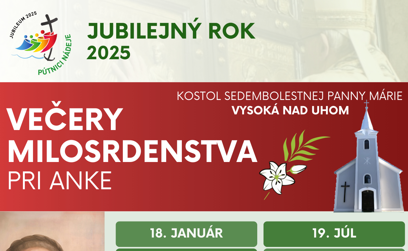 Večery milosrdenstva Vysoká nad Uhom