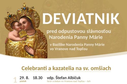 Deviatnik pred odpustovou slávnosťou Narodenia Panny Márie, 2025