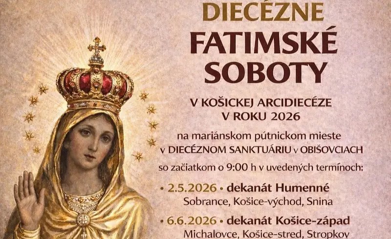 Diecézne fatimské soboty - 2026